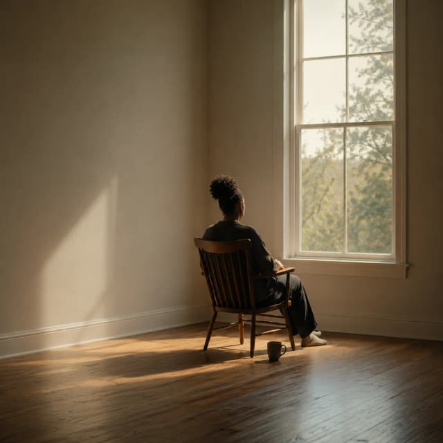 A single stone pillar in warm light